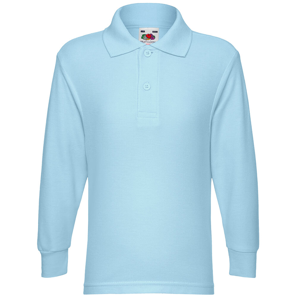 Kinder 65/35 Langarm Poloshirt