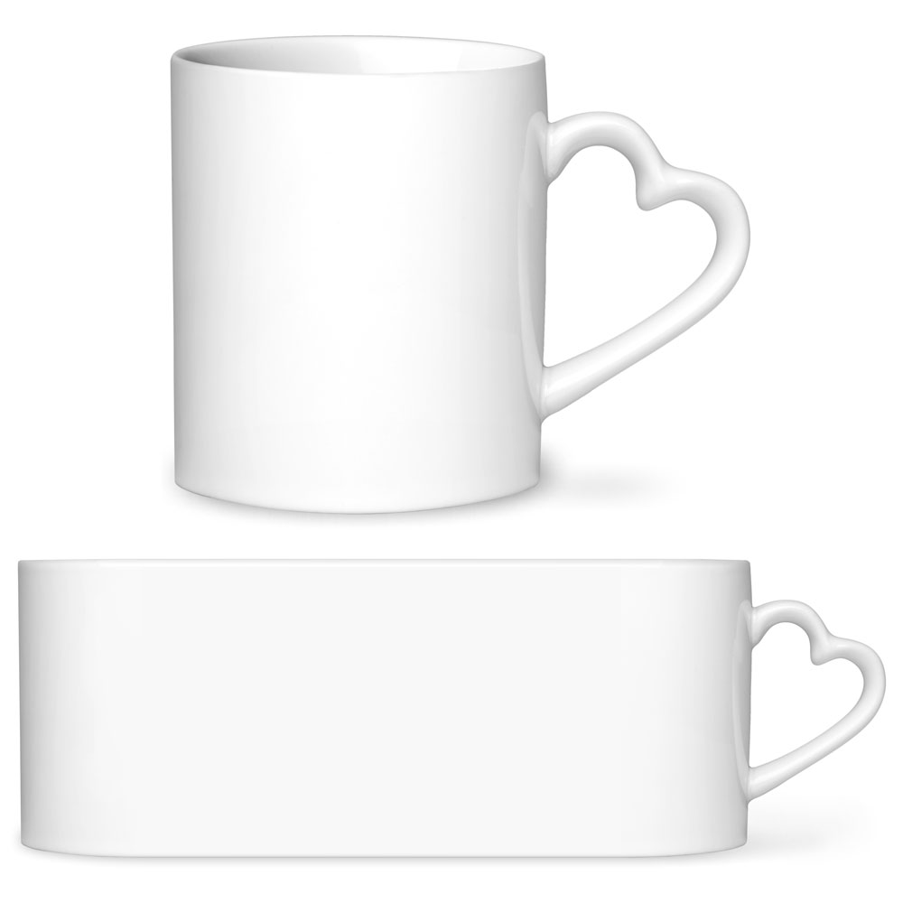 Tasse mit Herzhenkel